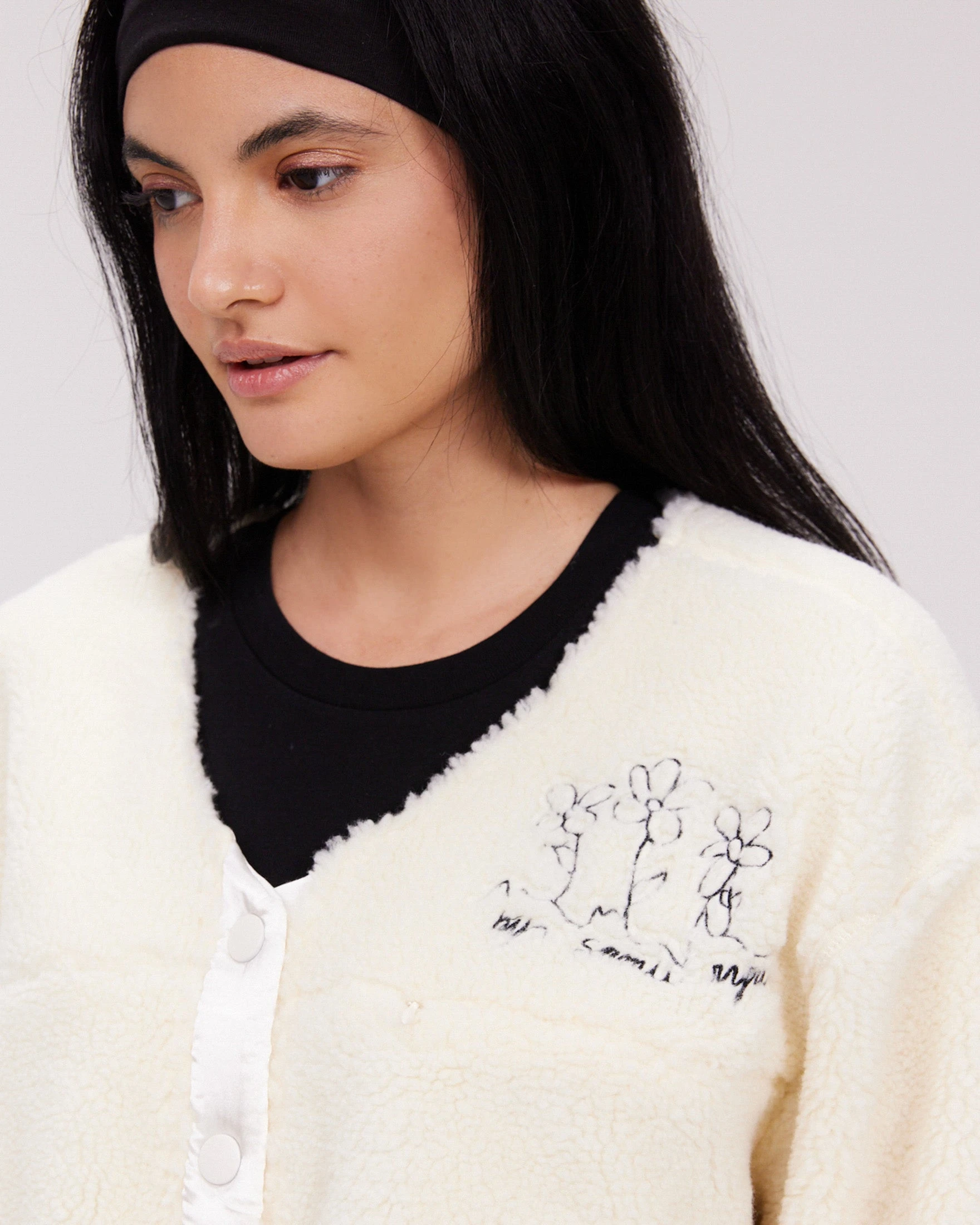 Best Pirce π BY SAMII RYAN Scribble Sherpa Jacket π - Image 2