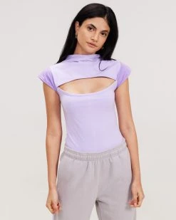 Flash Sale 🔔 BY SAMII RYAN Grape Mock Neck Bodysuit 🔔