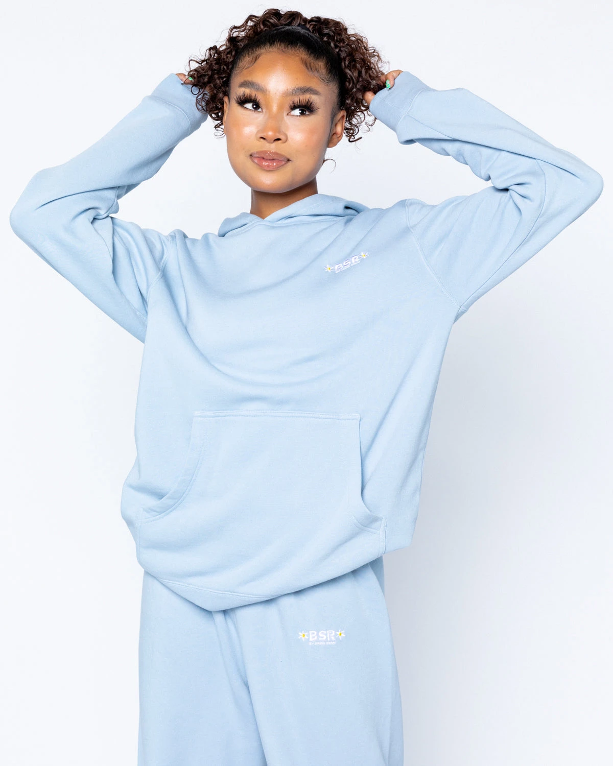 Wholesale π BY SAMII RYAN Everyday Hoodie, Light Blue π - Image 2