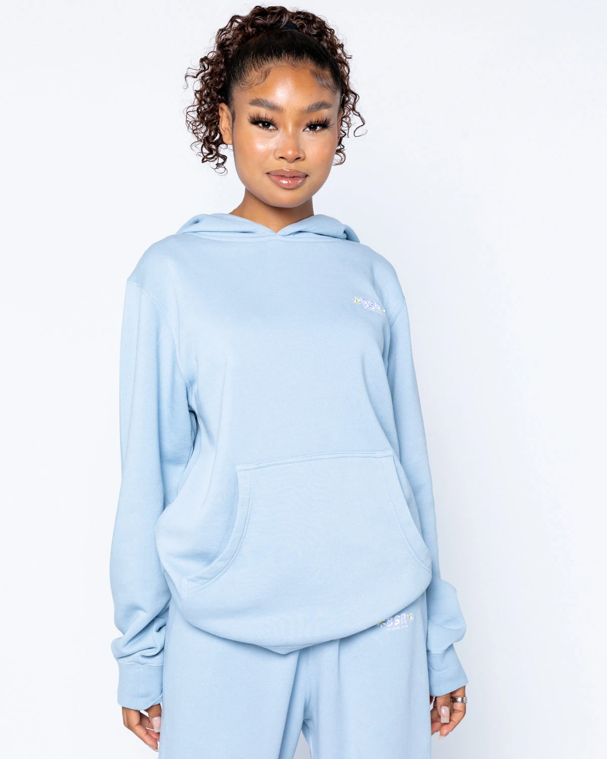 Wholesale π BY SAMII RYAN Everyday Hoodie, Light Blue π - Image 3