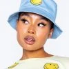 Best reviews of ???? BY SAMII RYAN Smiley® Bucket Hat, Blue ❤️